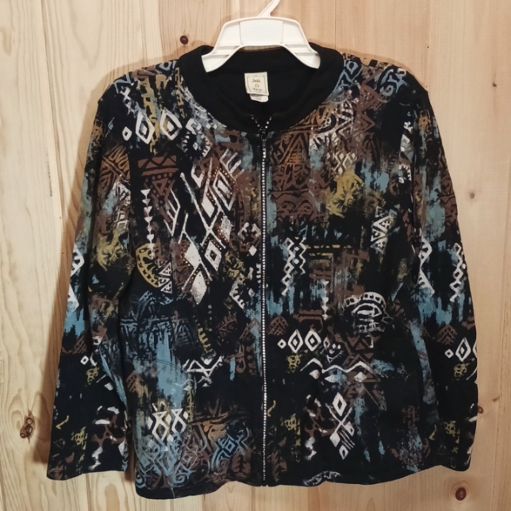 Jess & Jane Bejeweled Zipper Jacket